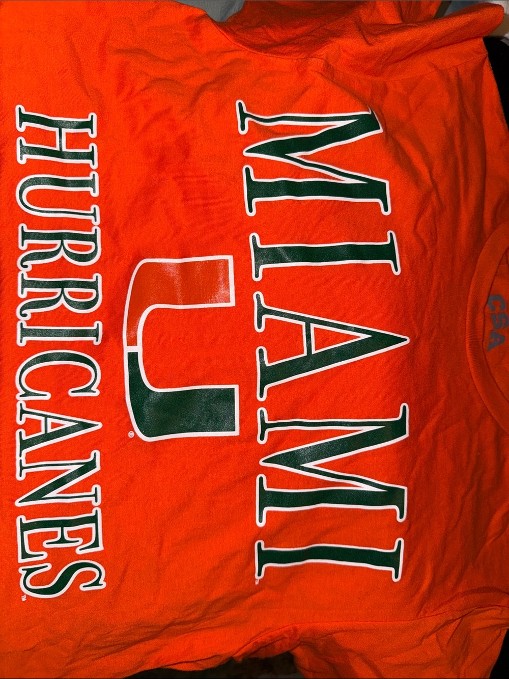 Miami Hurricanes Orange Short-Sleeve Tee